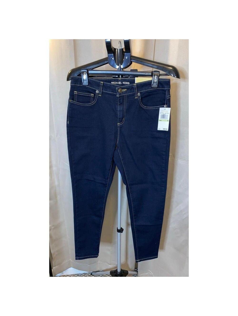 9. Michael Kors Izzy Skinny Ankle Jeans Dark Rinse  NWT SIZE 8